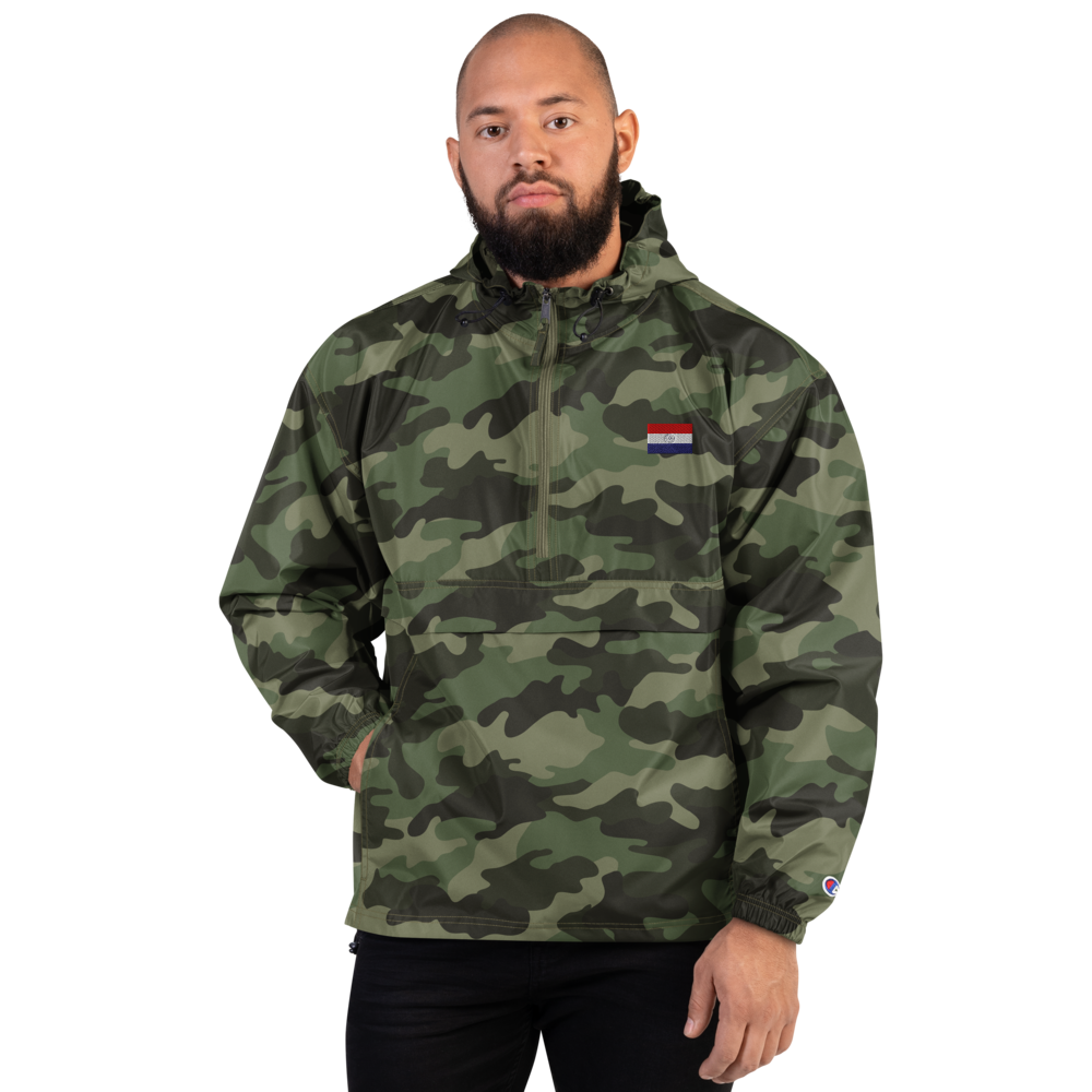 Karenni Flag Embroidered Champion Packable Jacket