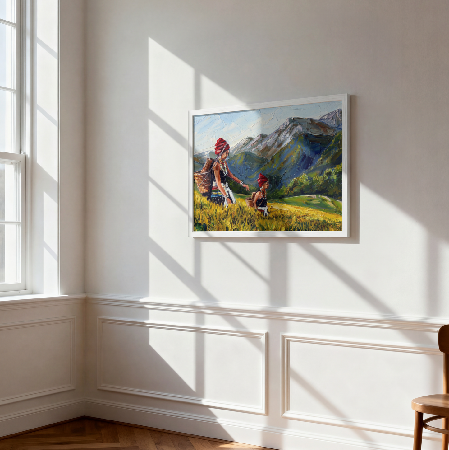 Karenni Mountain Life Framed poster, Karenni Traditional art, Karenni Art