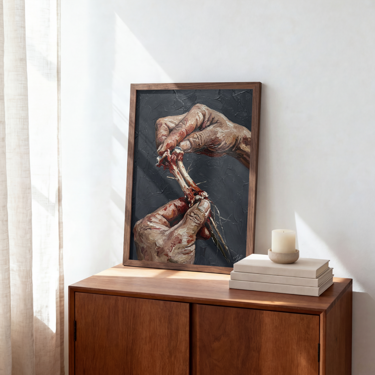 Karenni Traditional Read Chicken Bones,  Karenni culture, Framed poster