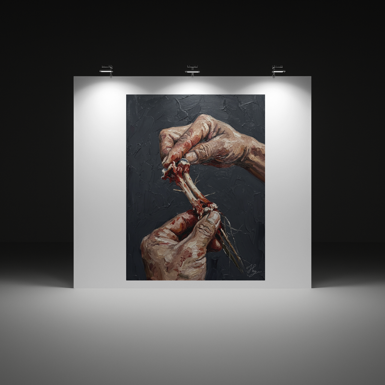 Karenni Traditional Read Chicken Bones,  Karenni culture,  Thin canvas