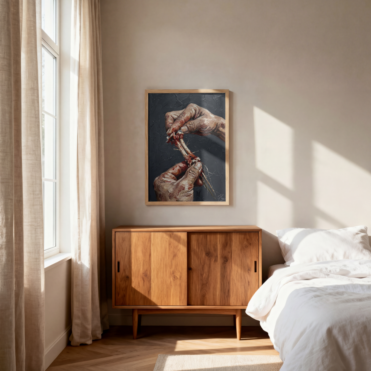 Karenni Traditional Read Chicken Bones,  Karenni culture, Framed poster