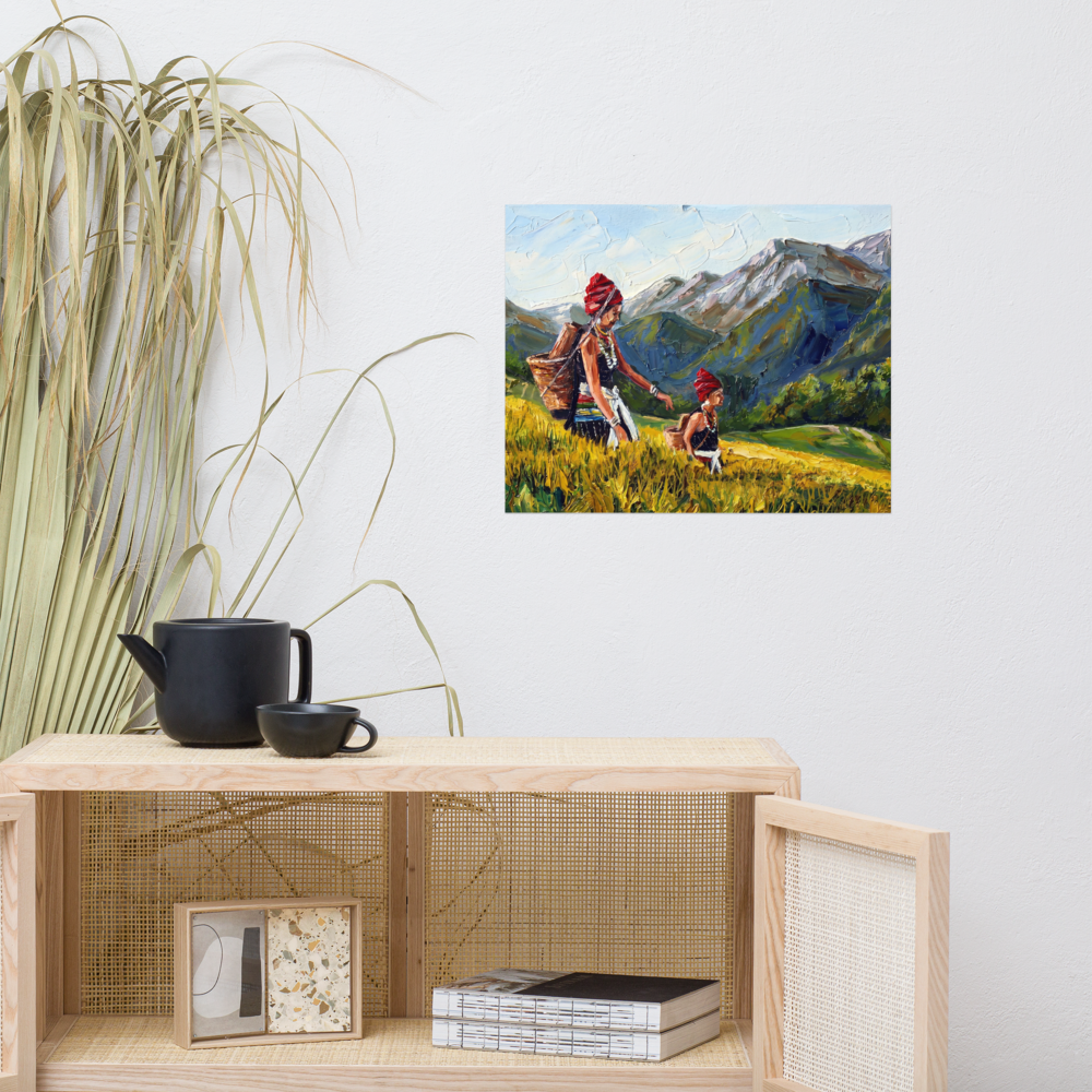 Karenni Mountain Life Poster, Karenni art Poster