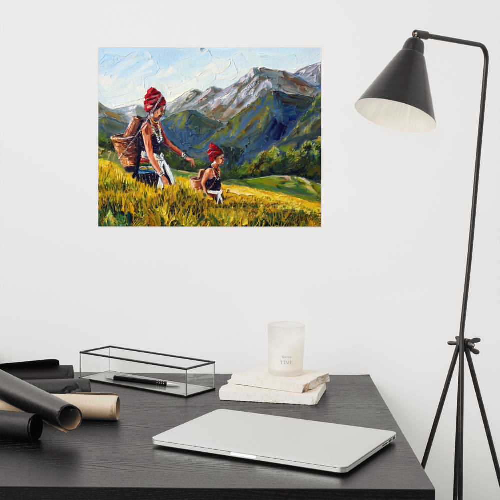 Karenni Mountain Life Poster, Karenni art Poster